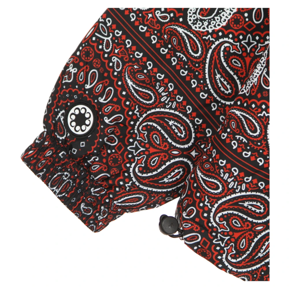 Octopus Zwarte Bandana Windbreaker Jas Multicolor Heren