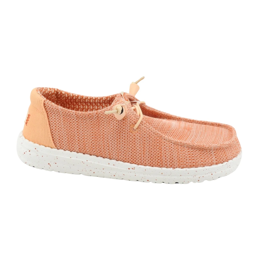Hey Dude Orange Laced Shoes, Female, 5 Uk, Wendy Stretch Sox