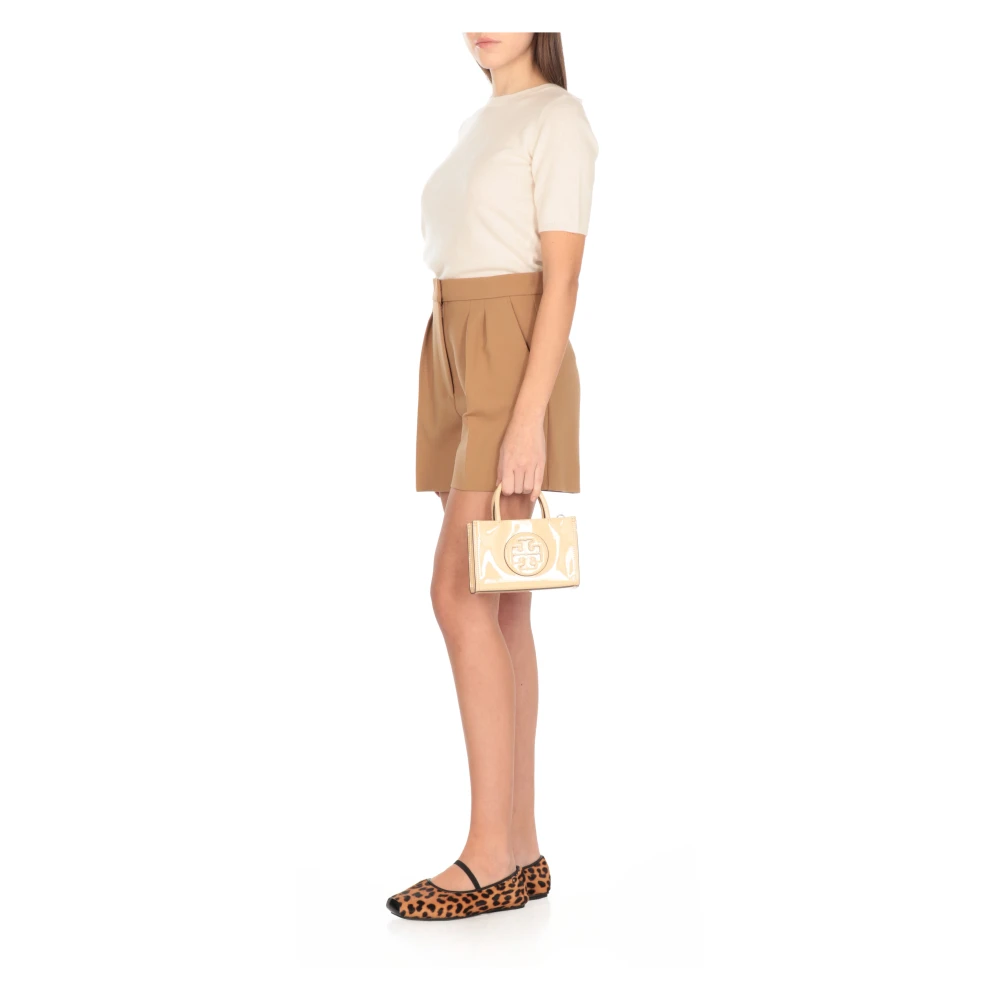 TORY BURCH Synthetisch leren damestas met handvatten Beige Dames