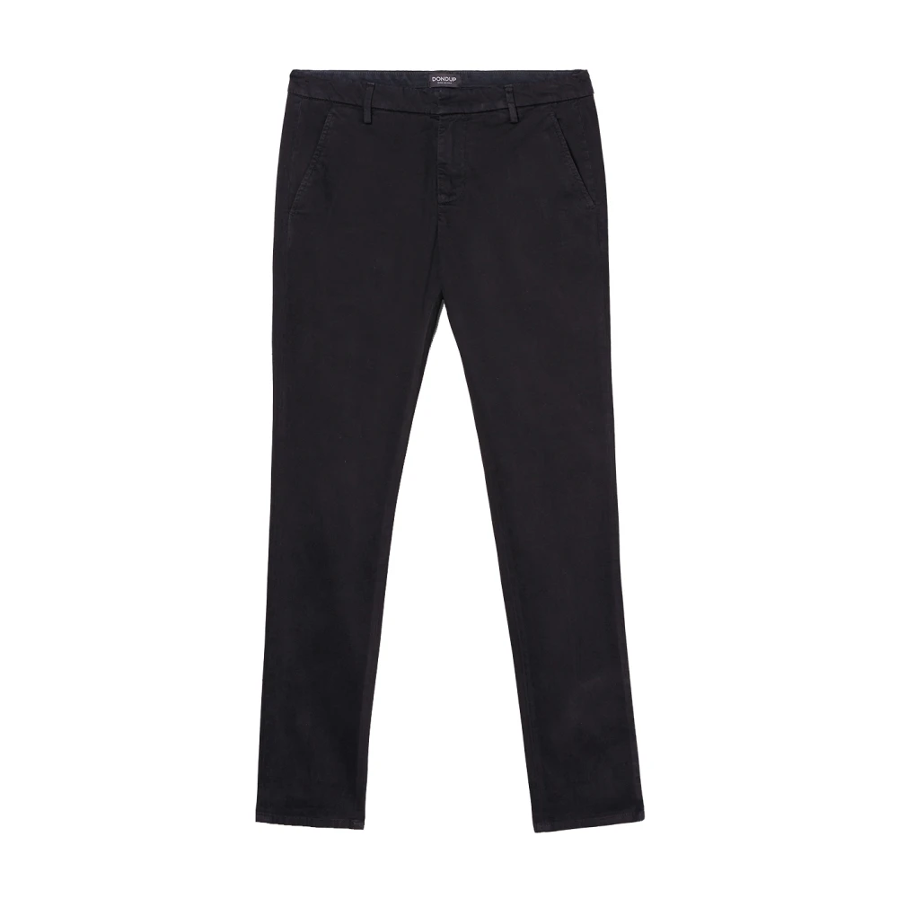 Dondup Mannelijk Zwart Broeken Heren, W33, Katoen, Gaubert Slim-Fit Broek