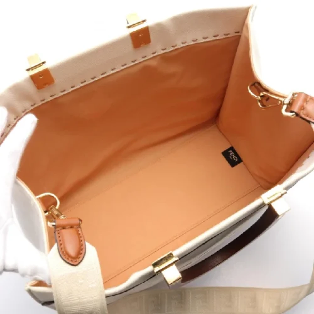 Fendi Vintage Pre-owned Canvas handbags Beige Dames