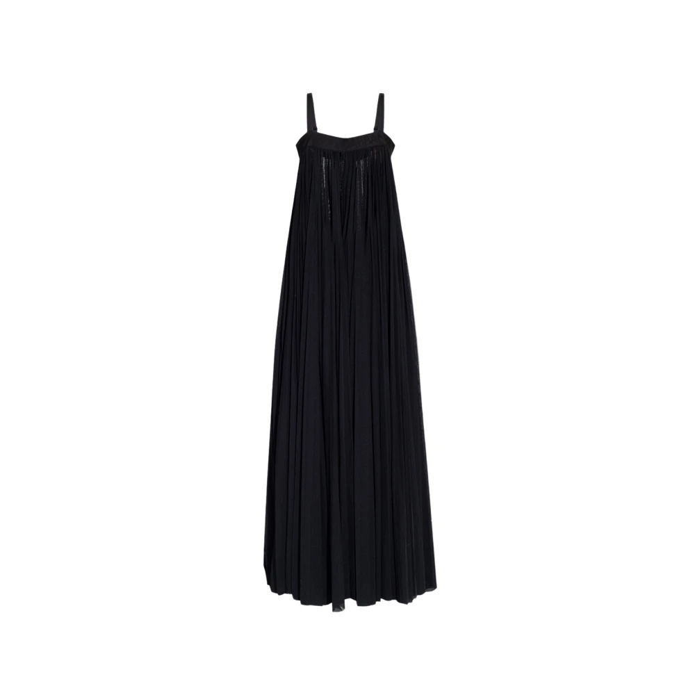 Dolce & Gabbana Women's Black Maxi Pleated Dress - Maxi Dresses - L - Dresses
