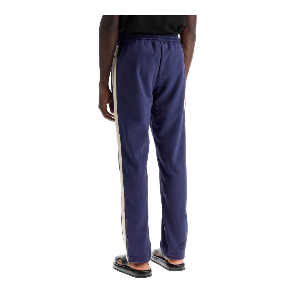 Palm Angels Contrastband Joggers met Track Blue Heren