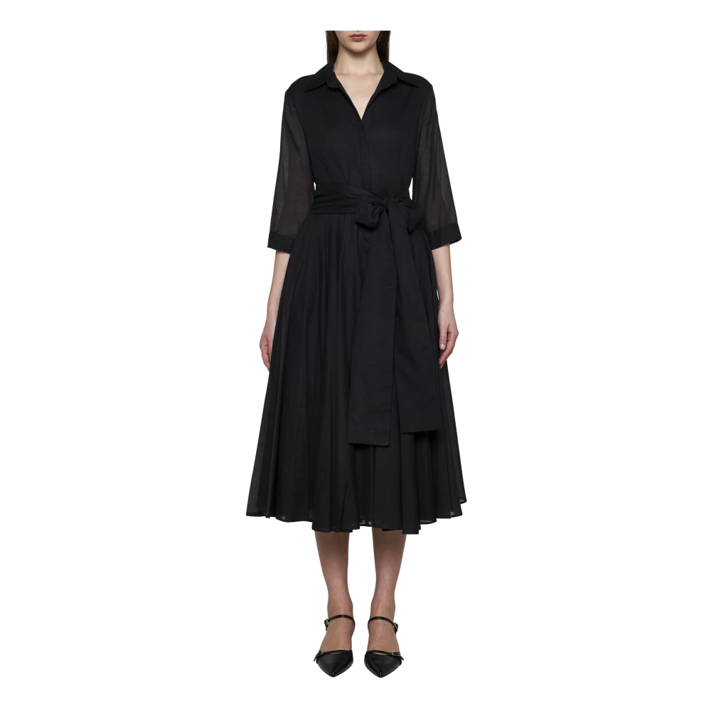 Blanca Vita Elegante Jurken met l.ruota Detail Black Dames
