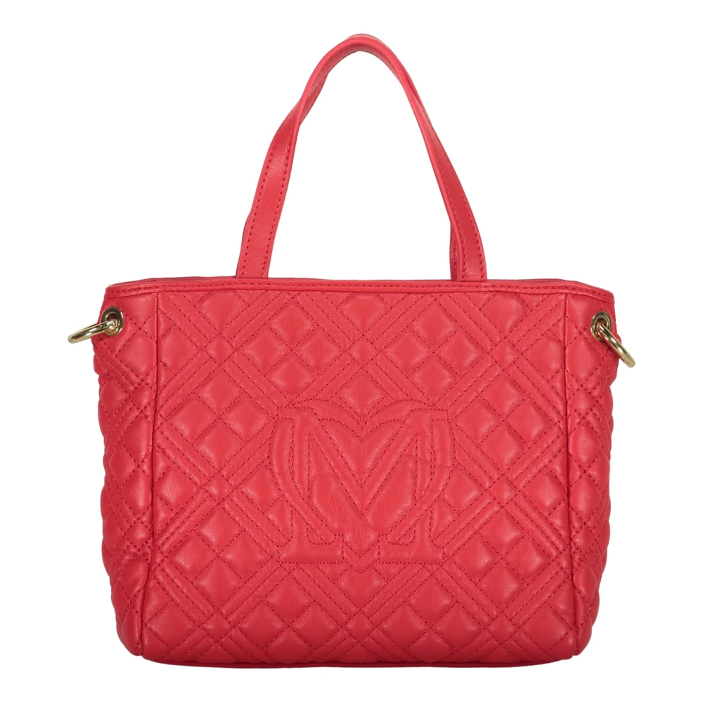 Love Moschino Gewatteerde Handtas met Afneembare Clutch Red Dames