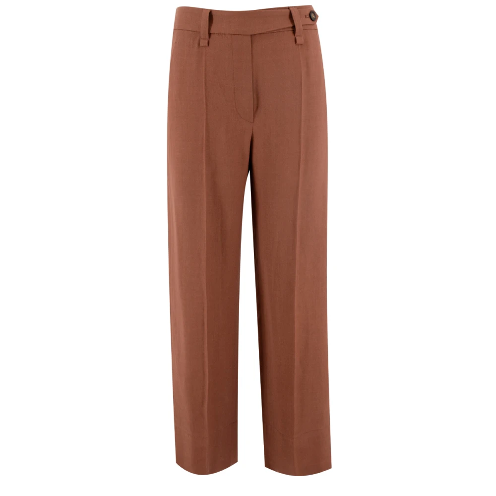 Brunello Cucinelli Women's Red Cropped Trousers