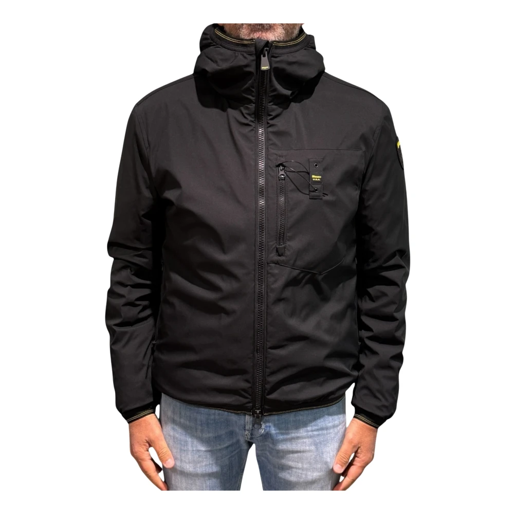 Blauer Mannelijk Zwart Jassen Heren, M, Leer, Derry Padded Jacket