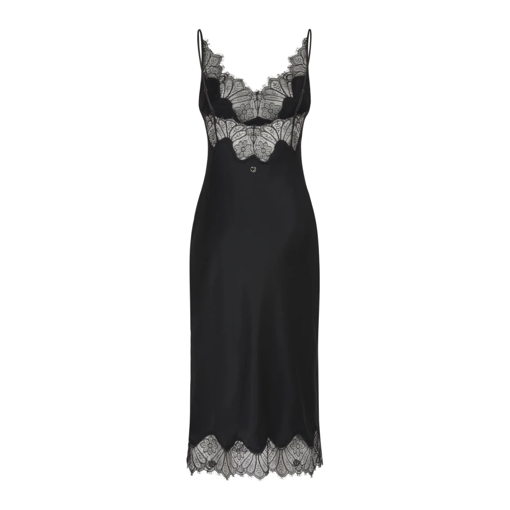 Coperni Zwarte Kant Slip Jurk Black Dames