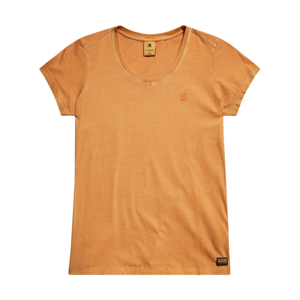 G-Star Overdyed Eyben Slim V T-Shirt 2.0 Orange Dames