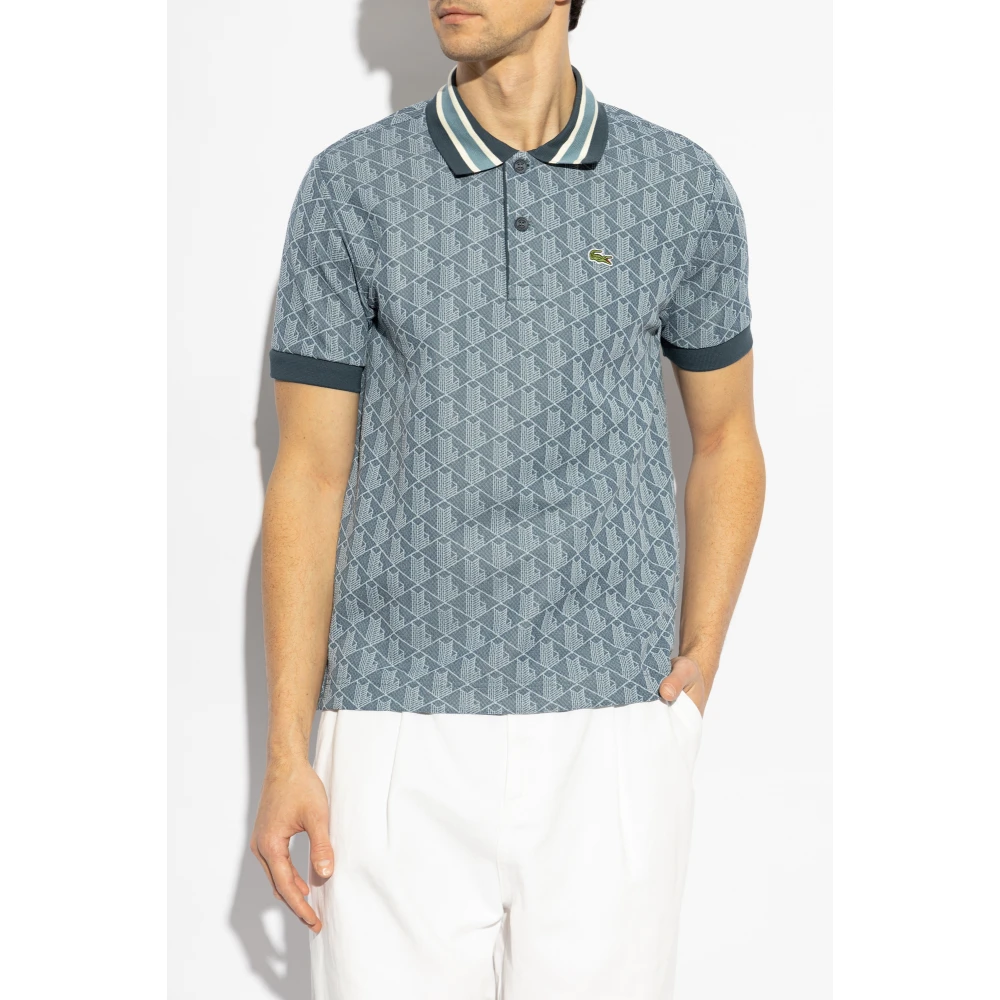 Lacoste Polo met logopatch Blue Heren