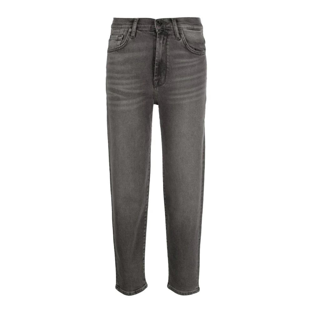 7 For All Mankind Cropped Jeans Dames Gray Dames