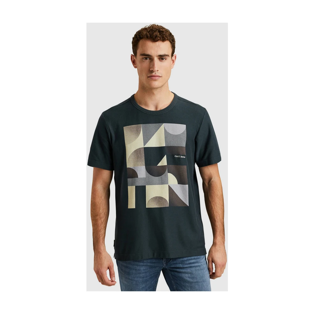 Cast Iron Korte Mouw Regular Fit T-shirt Blue Heren