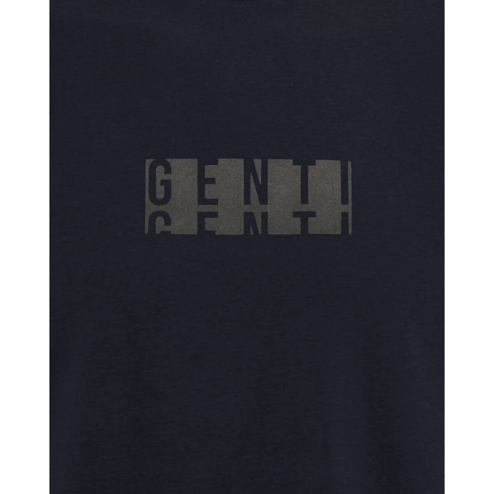 Genti Korte Mouw T-shirt J9032-1202 Blue Heren