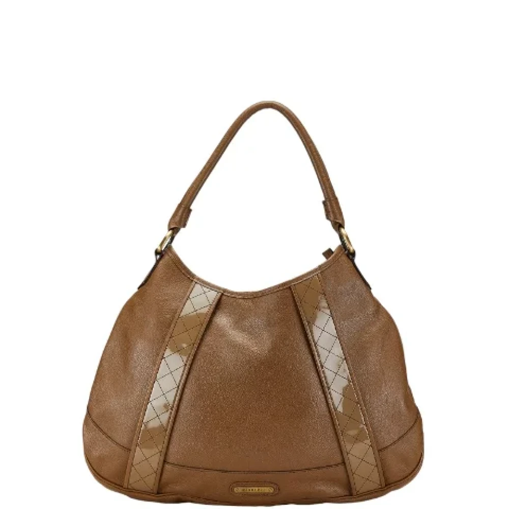 Burberry Vintage Pre-owned Leather handbags Beige Dames