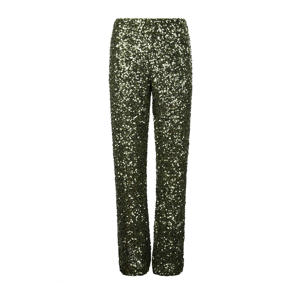 P.a.r.o.s.h. Straight Trousers Green Dames