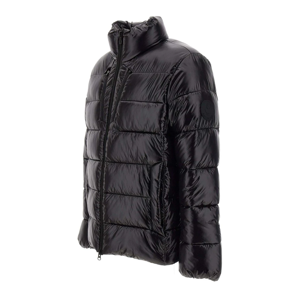 Save The Duck Zwarte donsjas met hoge kraag Black Heren