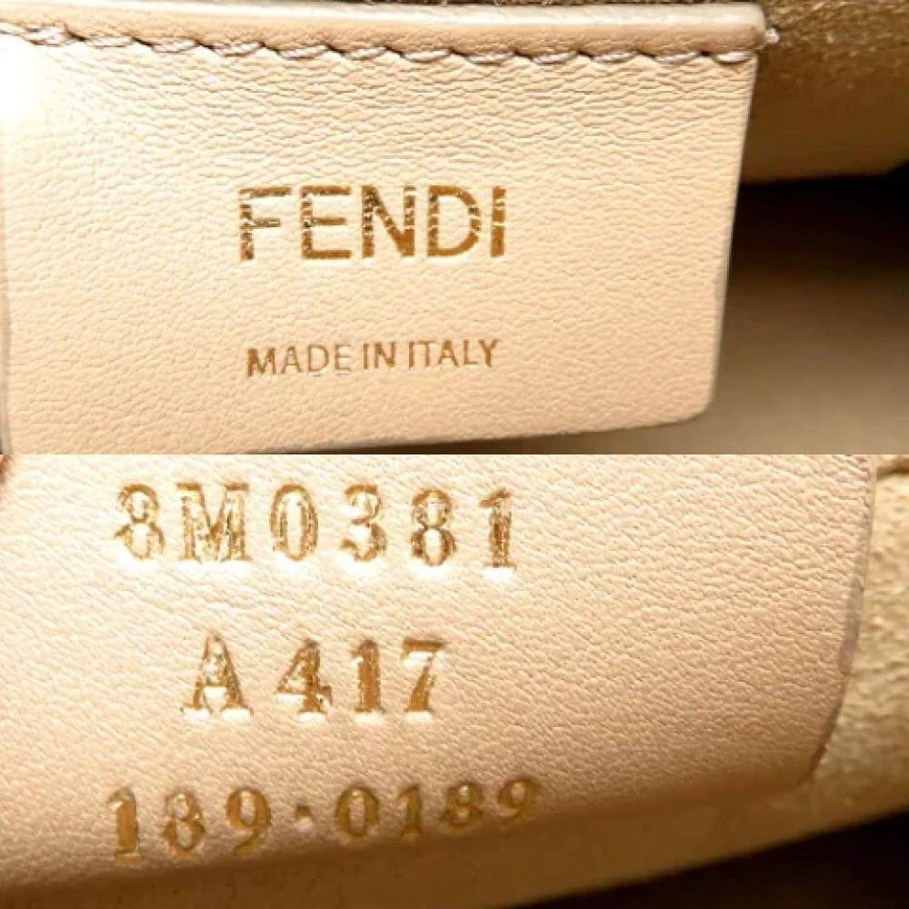 Fendi Vintage Pre-owned Leather shoulder-bags Beige Dames