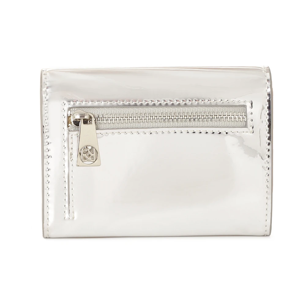 Kazar Compacte zilveren portemonnee van lakleer Gray Dames