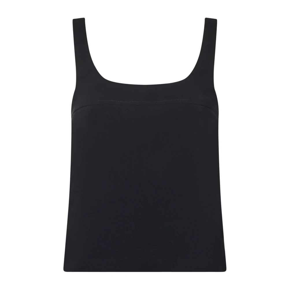 Pinko Vrouw Zwart Tops Dames, M, Polyester, E Mouwloze Stretch Top
