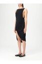 robe-midi-drapee-noire