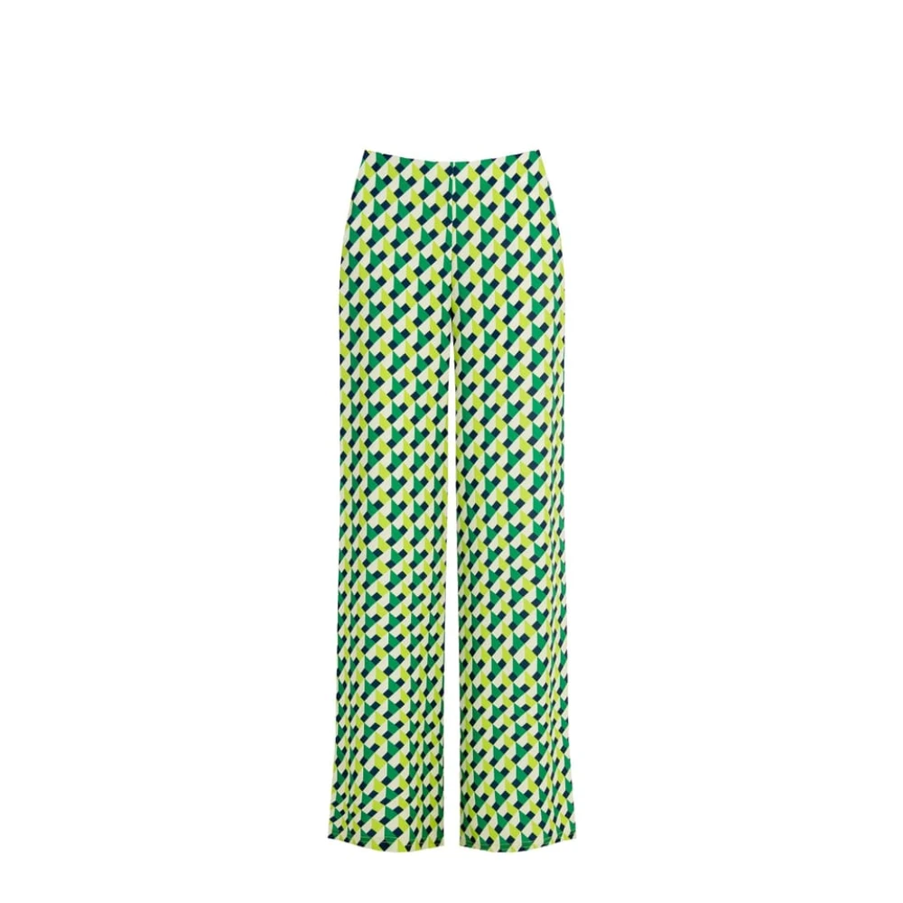 RINASCIMENTO Geometrisch Gepatroneerde Wijde Broek Multicolor Dames