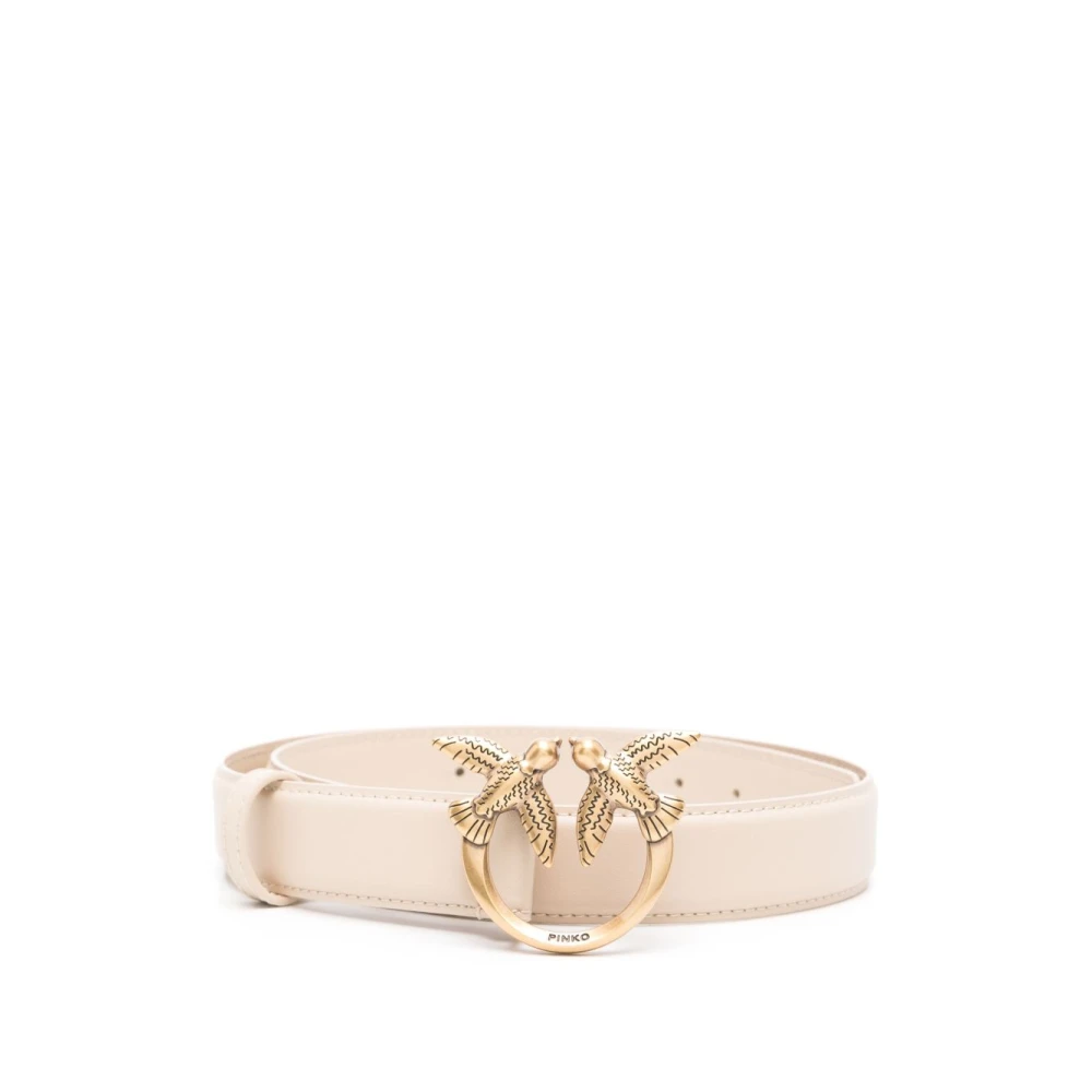 Pinko Women's Beige Love Birds Belt - Belts - L - Accessories