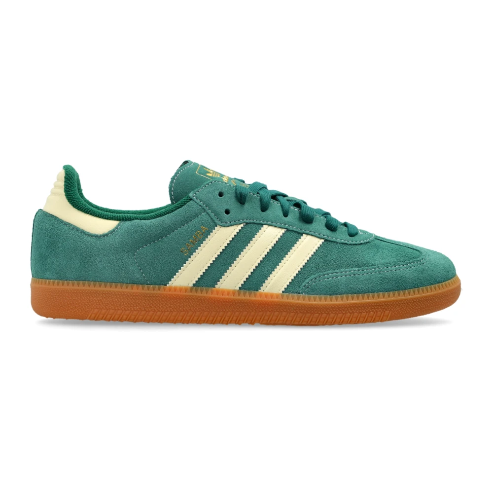 Adidas Originals Uomo Verde - Samba Og - Sneakers Verdi E Bianche Con Suola In Gomma - Immagine 6
