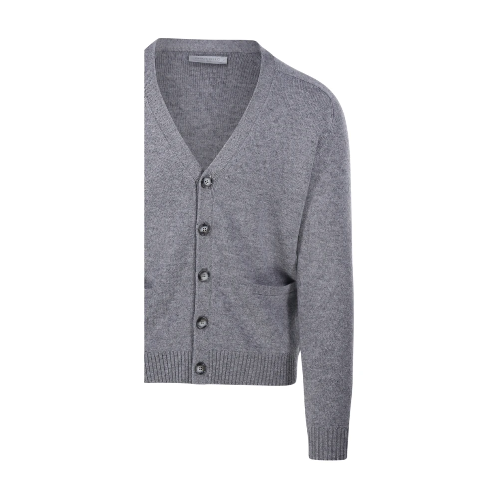 Cashmere Company Grijze Medium Cardigan Sweater Gray Heren