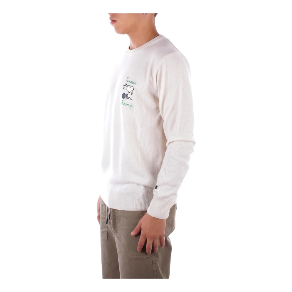 Saint Barth Crème hoodie met voorzaklogo Beige Heren