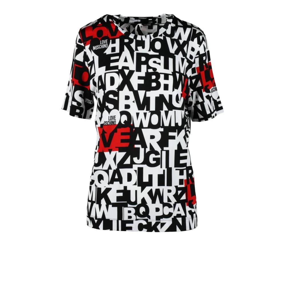 Love Moschino Katoen Elastaan T-shirt Multicolor Dames