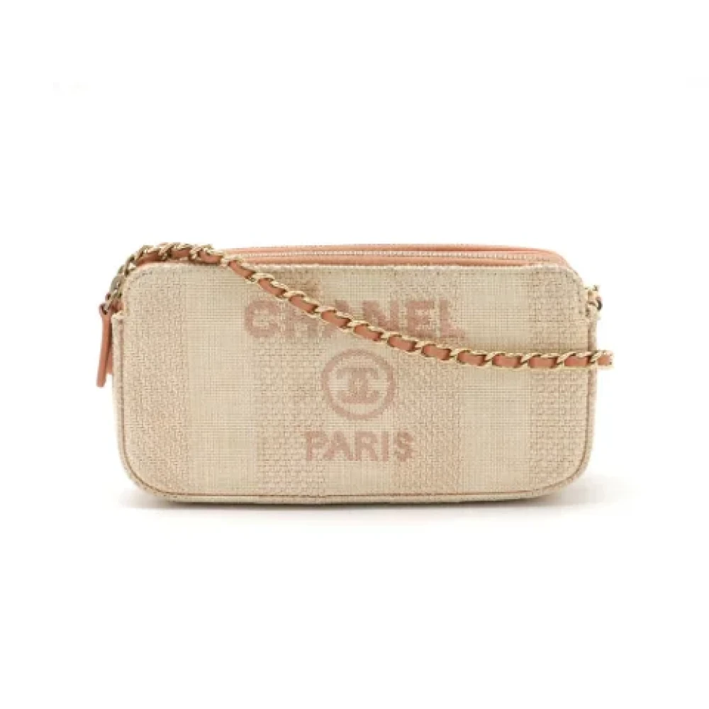 Chanel Vintage Pre-owned Canvas handbags Pink Dames