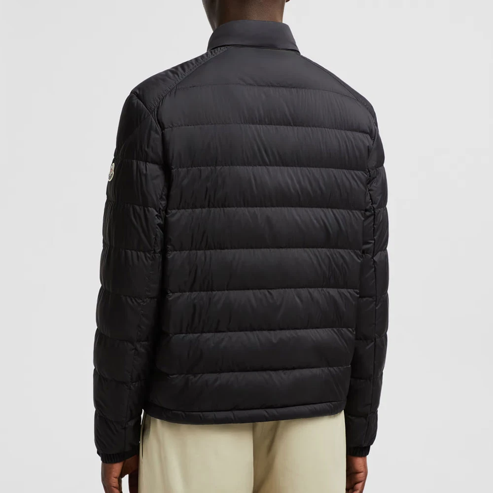 Moncler Klassieke Zwarte Donsjas met Rits Black Heren
