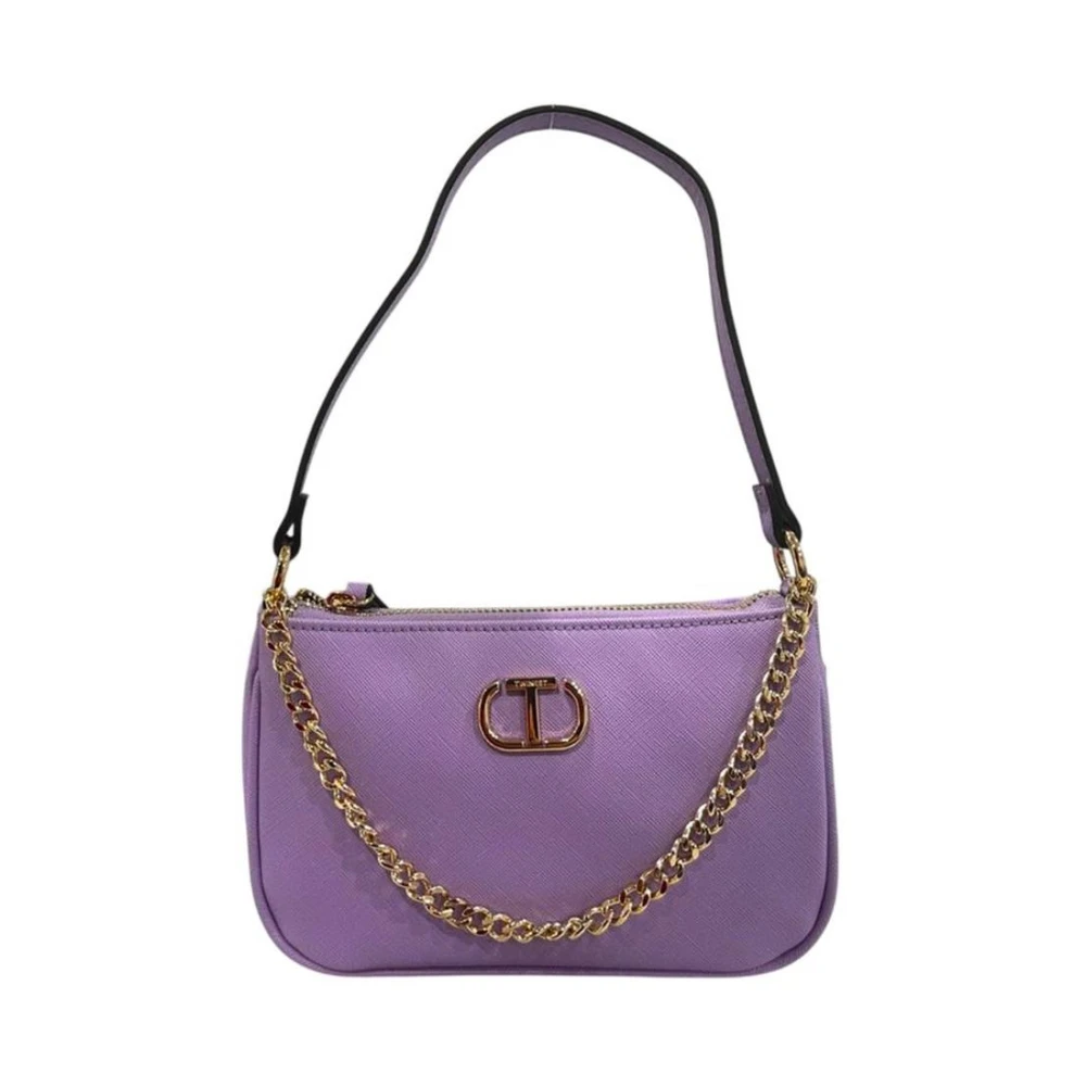 Twinset Polyethylene Clutch Bag - Female - Shoulder Bags - Purple - One Size - Bags