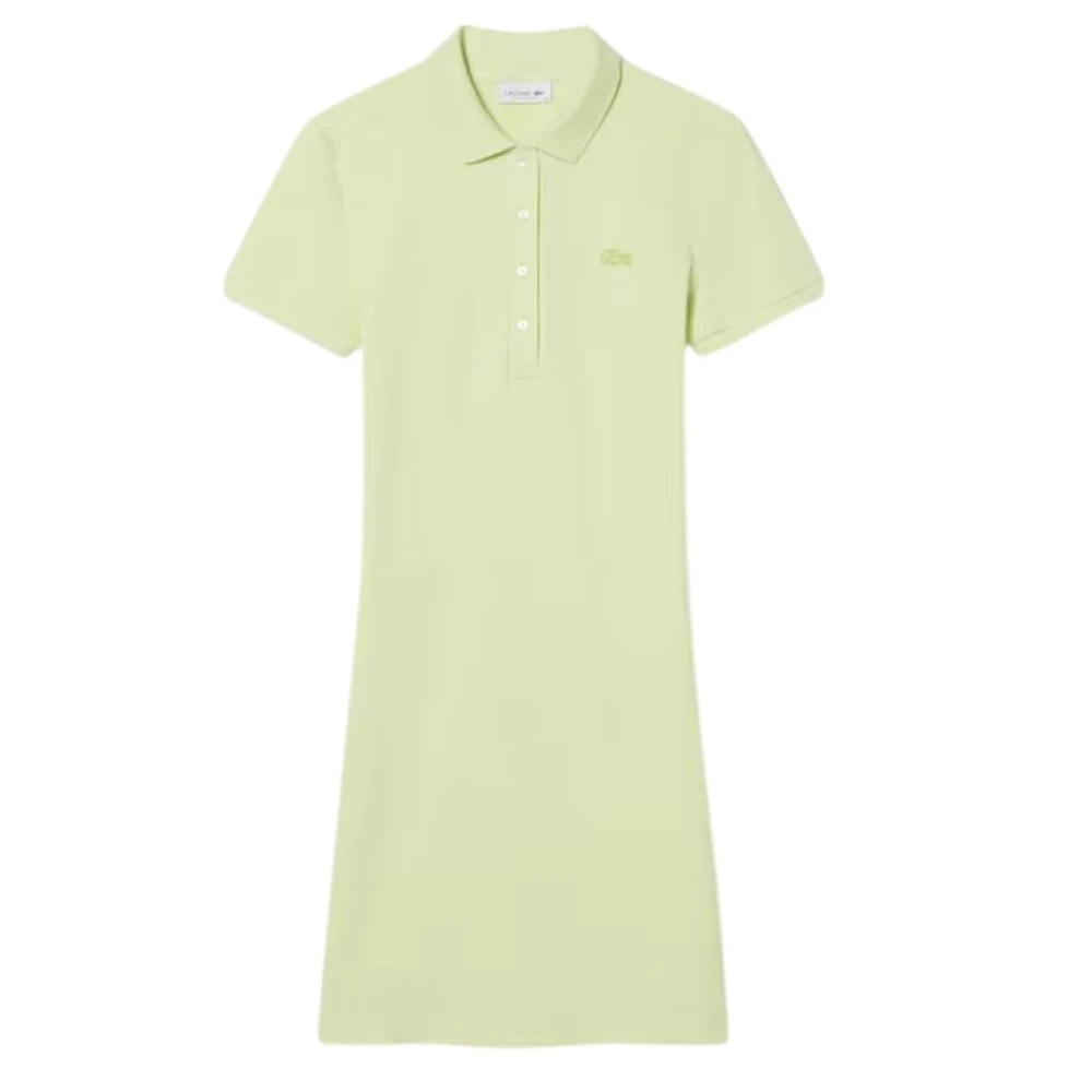 Lacoste Women's Green Short Dresses, Xs, Slim Fit Stretch Mini Piqué Polo Dress