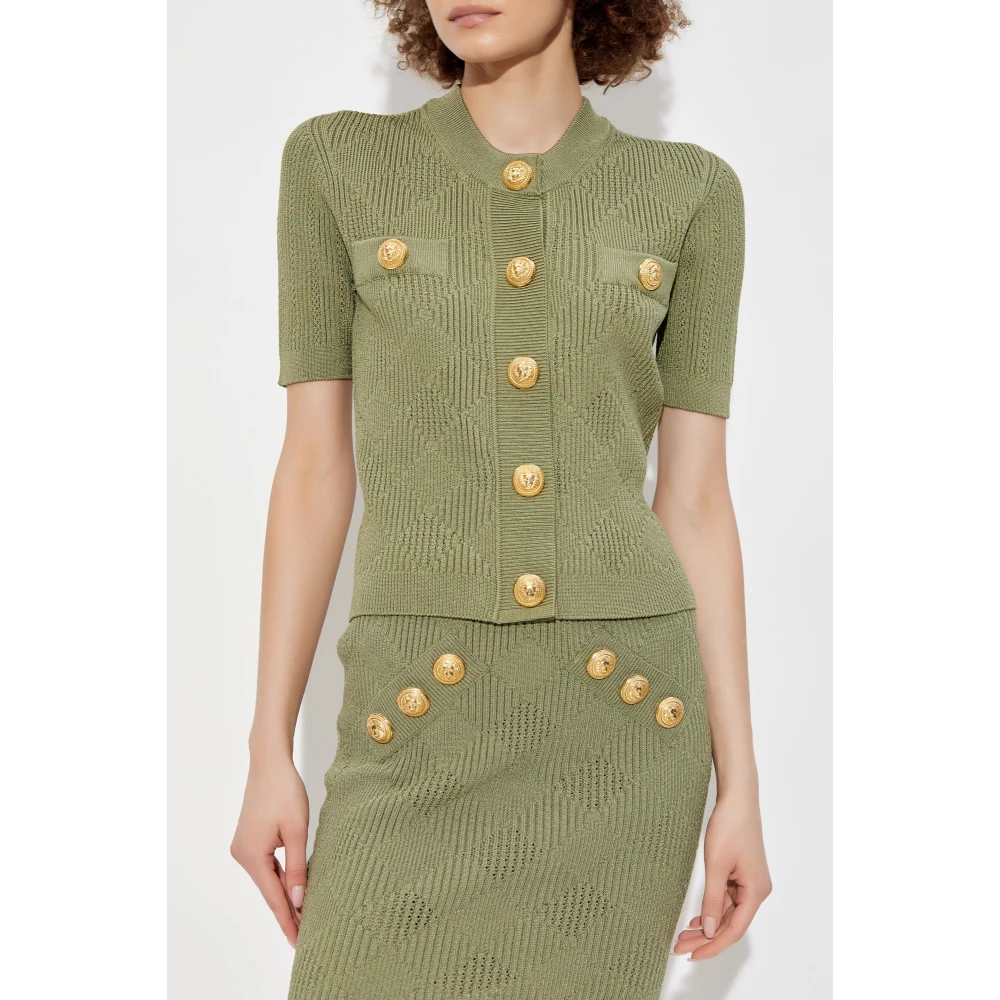 Balmain Kortemouwvest Green Dames