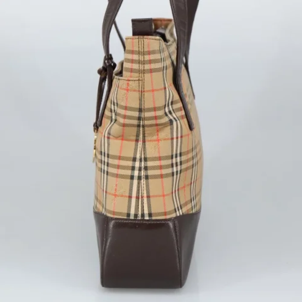 Burberry Vintage Pre-owned Canvas handbags Beige Dames
