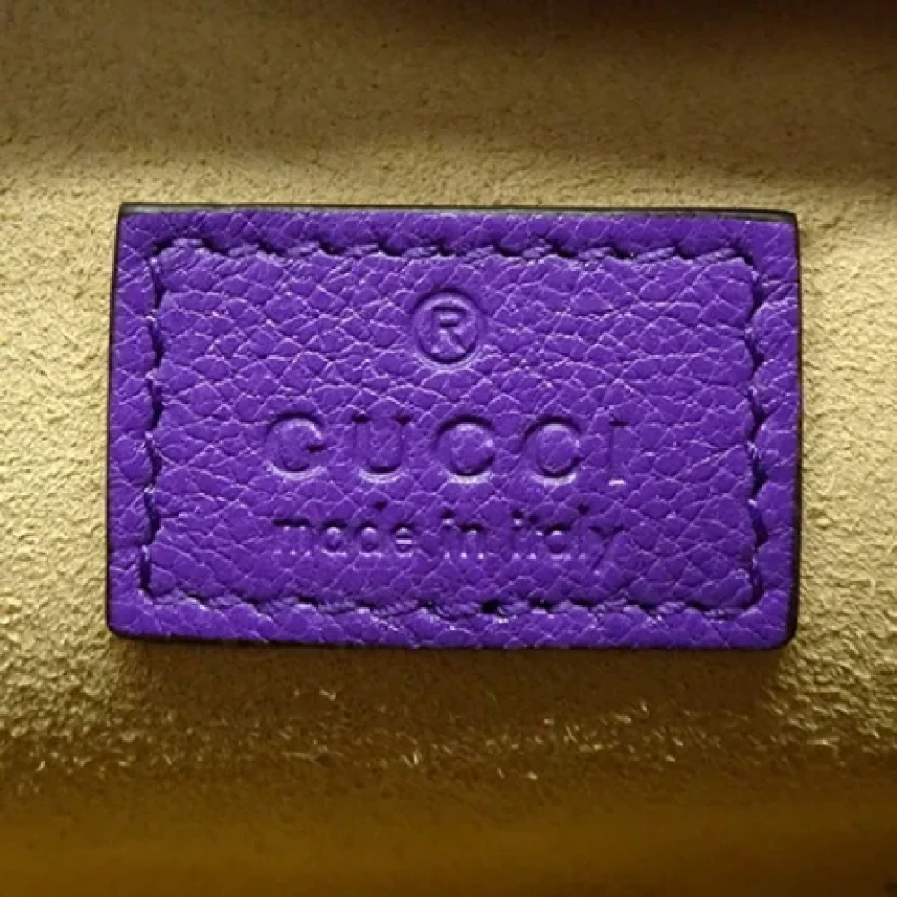 Gucci Vintage Pre-owned Leather gucci-bags Purple Dames