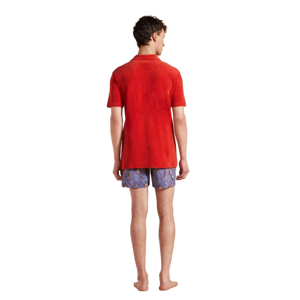Vilebrequin Heren Terry Polo Shirt Red Heren