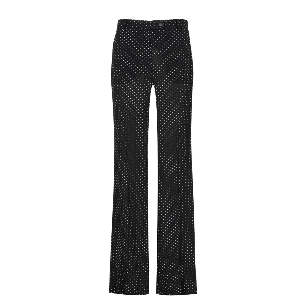 N21 Zwarte Katoenen Hoge Taille Broek Black Dames