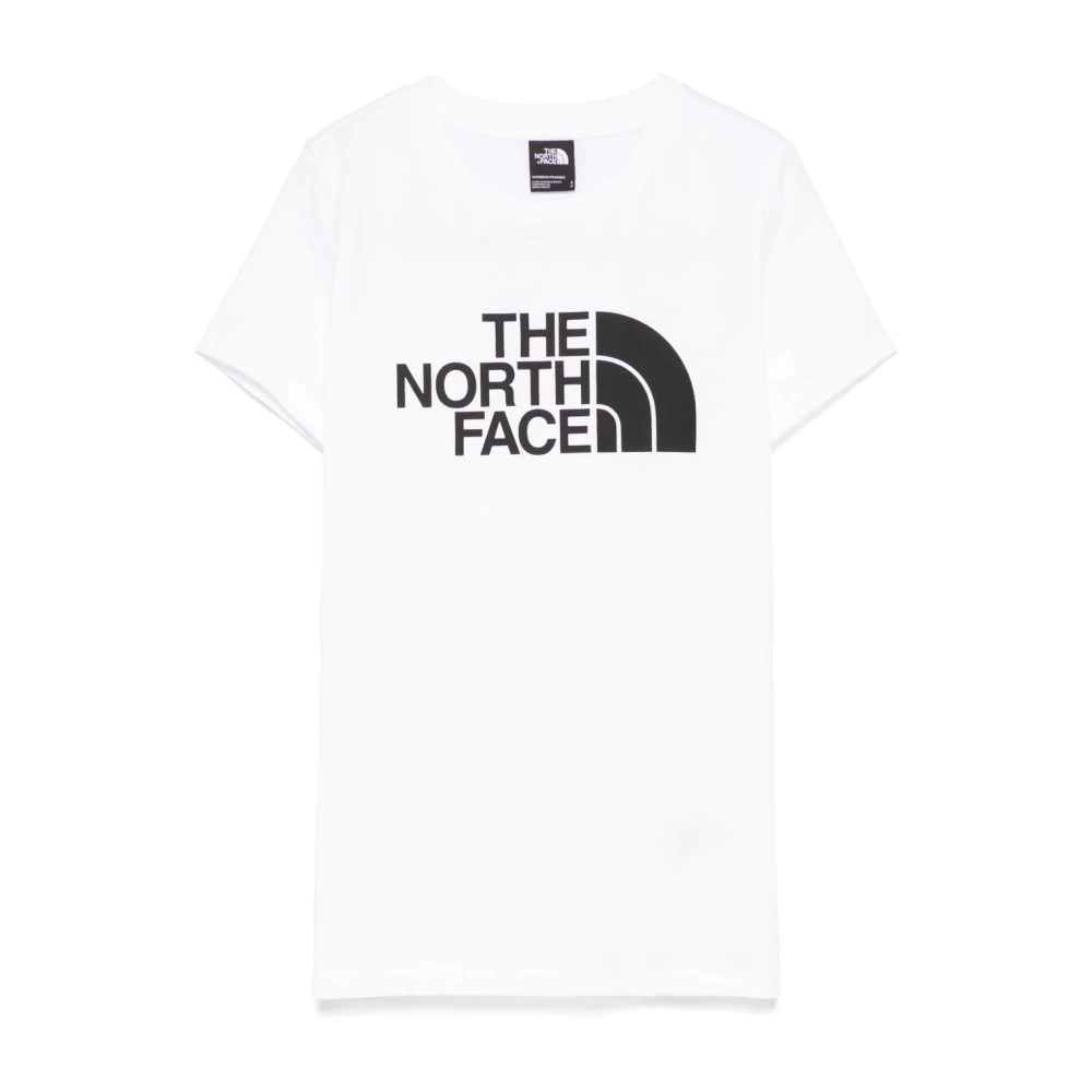 The North Face Wit Logo Print Crew Neck T-shirt White Dames