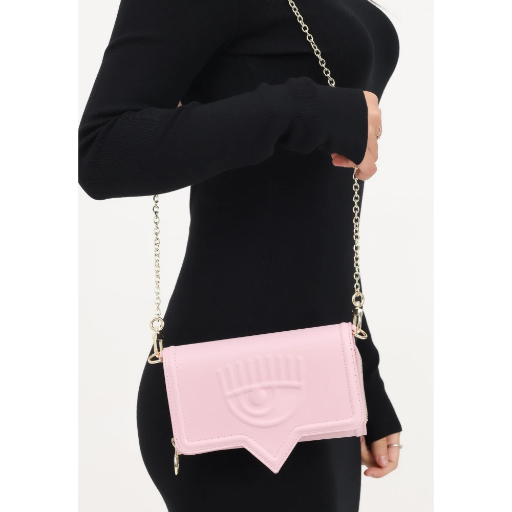 Chiara Ferragni Collection Eyelike Pochette met Afneembare Ketting Pink Dames