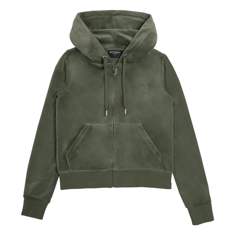 Juicy Couture Klassisk Robertson Hoodie i Thyme Green, Dam