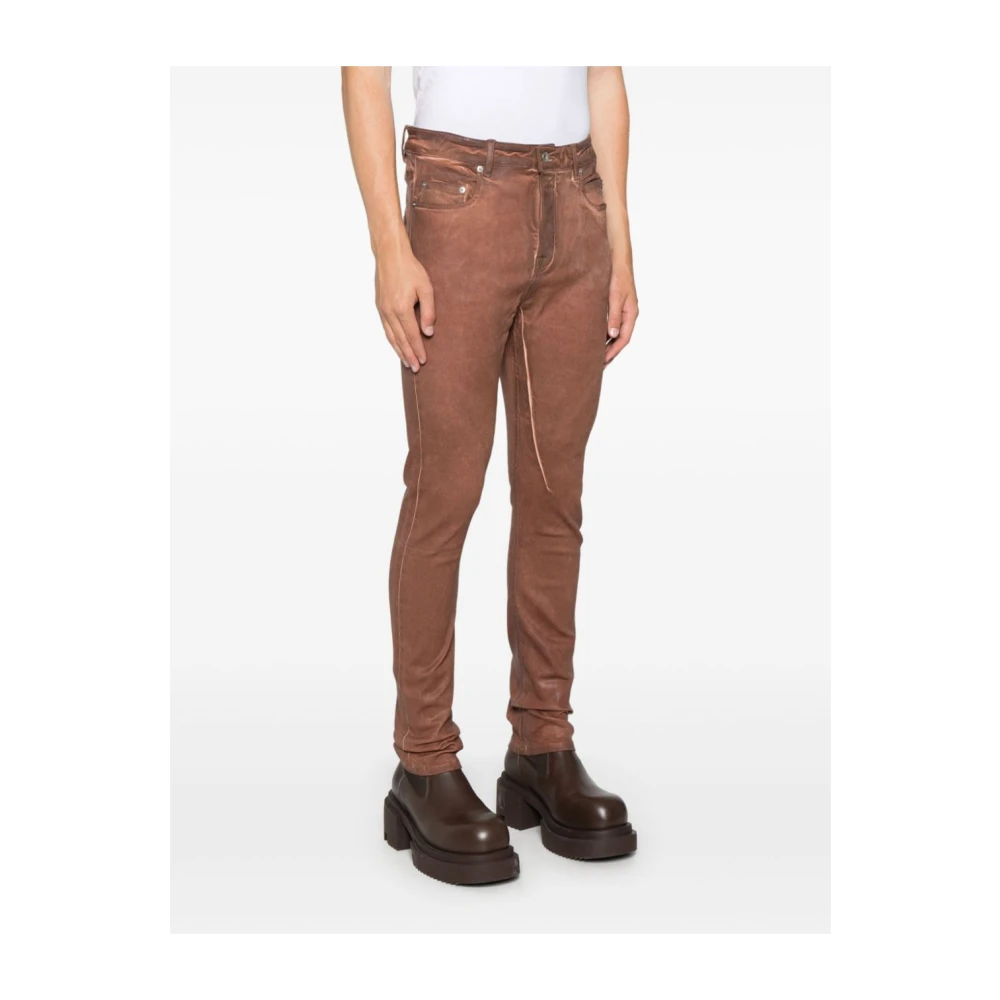Rick Owens Detroit Cut Terra Slim-fit Jeans Brown Heren