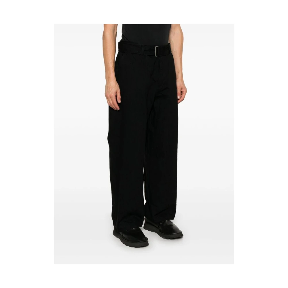Studio Nicholson Zwarte Denim Wide Leg Jeans Black Heren