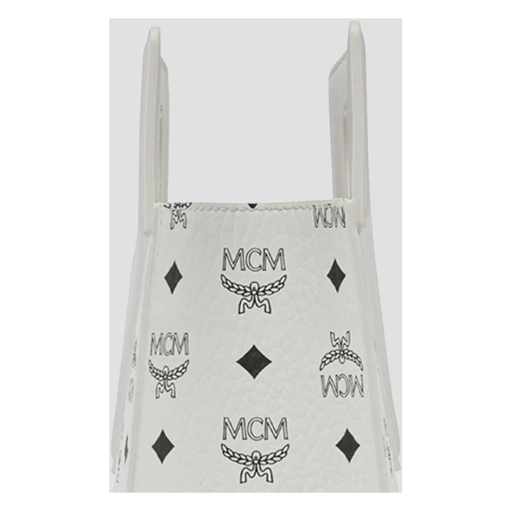 MCM Diamanten tas gemaakt van Visetos leermix White Dames