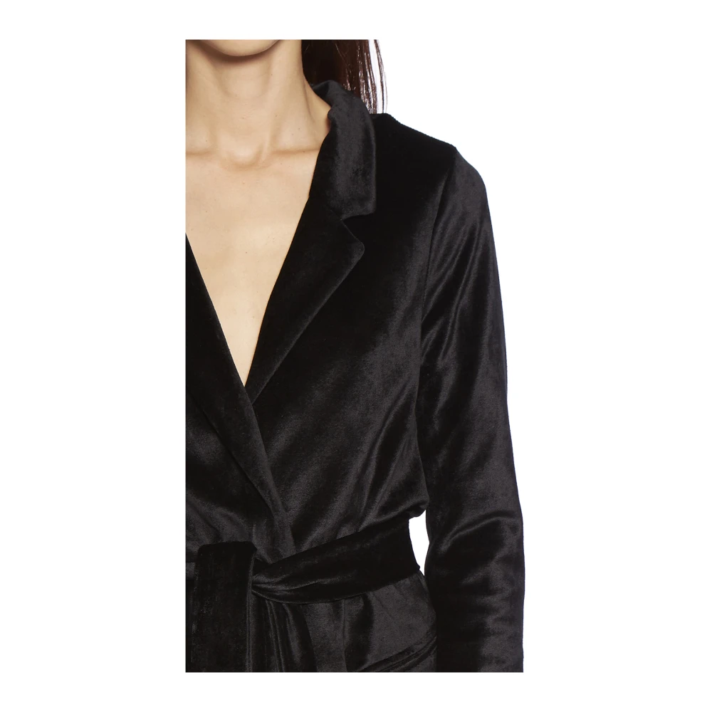 Andrea Ya aqov Gebonden Nepbont Jas Black Dames