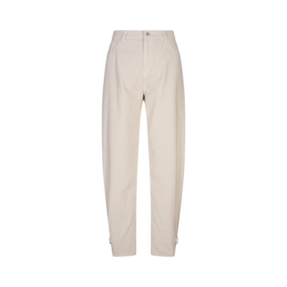 Jacob Cohën Witte Velvet Barrel Fit Broek White Dames