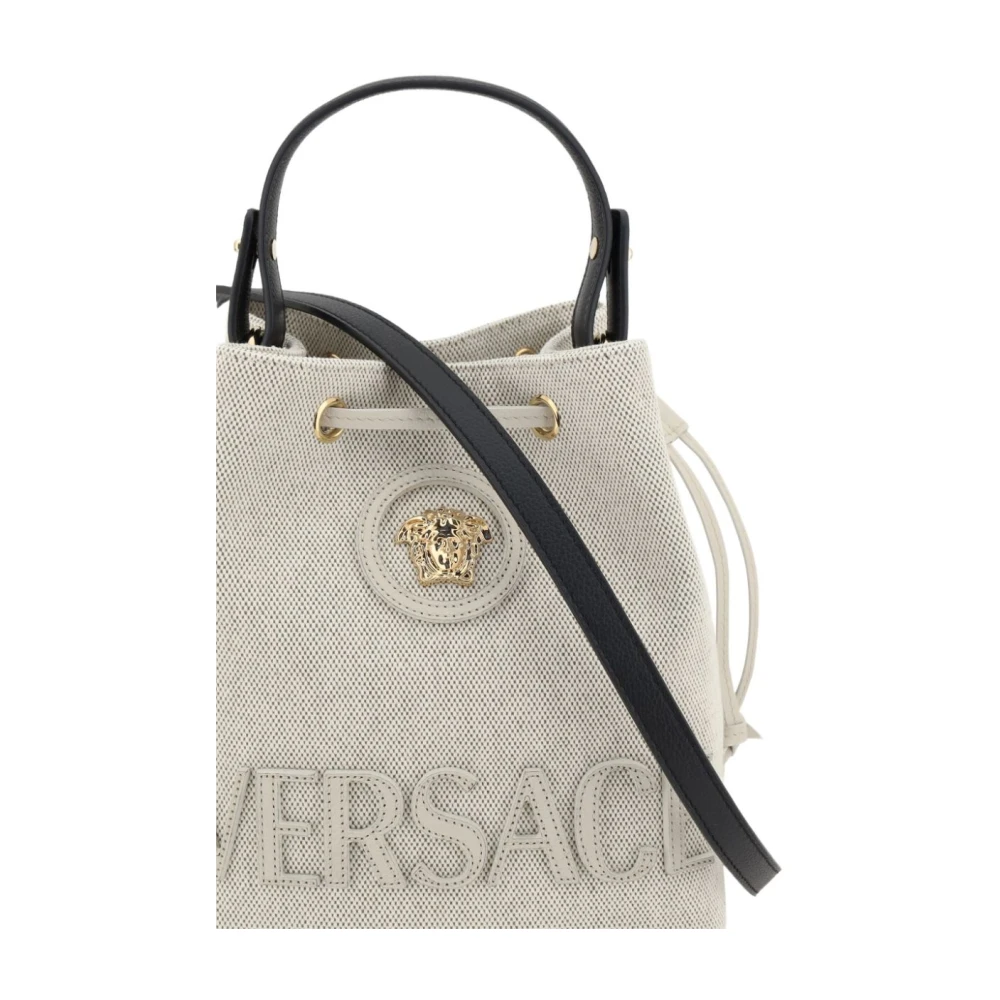 Versace Beige Trekkoord Emmer Tas Beige Dames