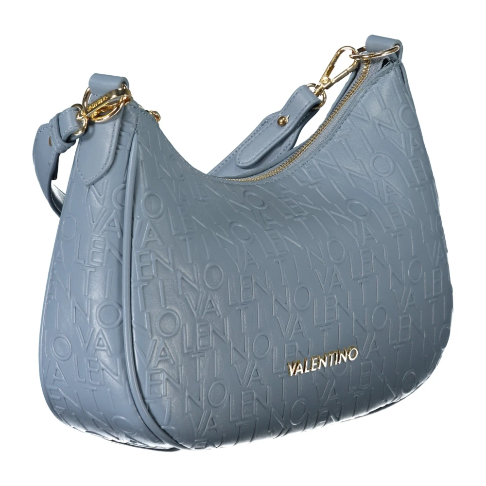 Valentino by Mario Valentino Blauwe Schoudertas met Afneembare Band en Ritssluiting Blue Dames