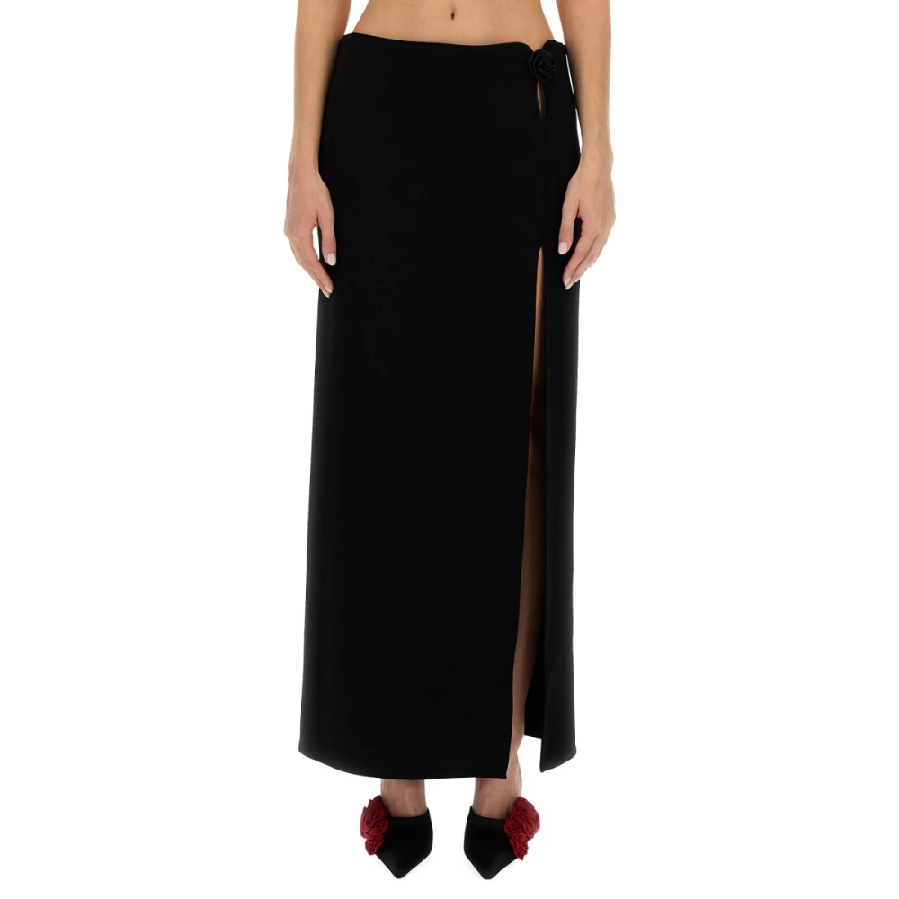 Magda Butrym Elegante wollen maxi-rok Black Dames